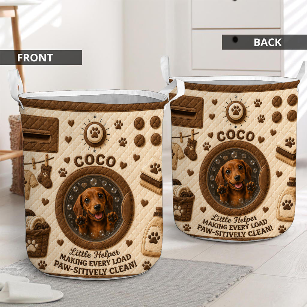 Funny Pet Laundry Room Decor - Personalized Dog Storage Basket