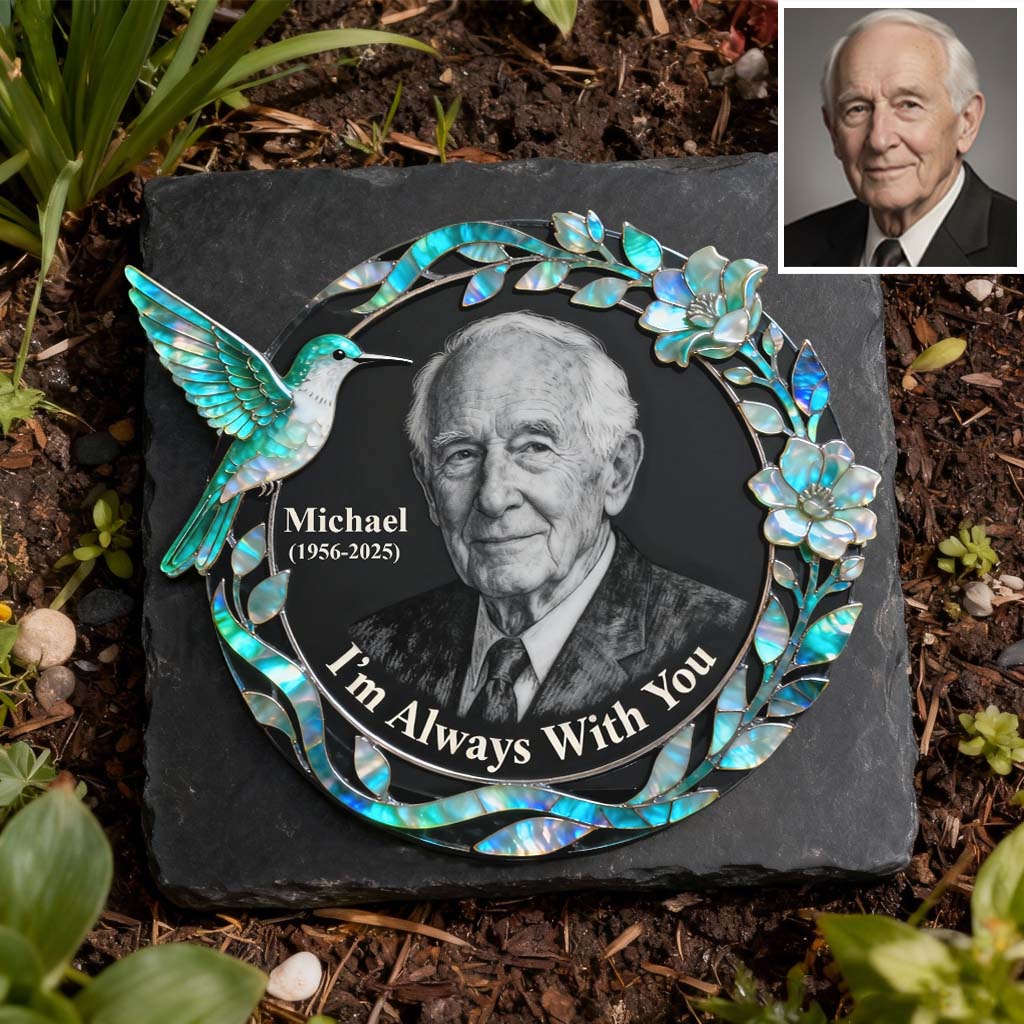 Je suis toujours avec toi - Pierre tombale carrée personnalisée