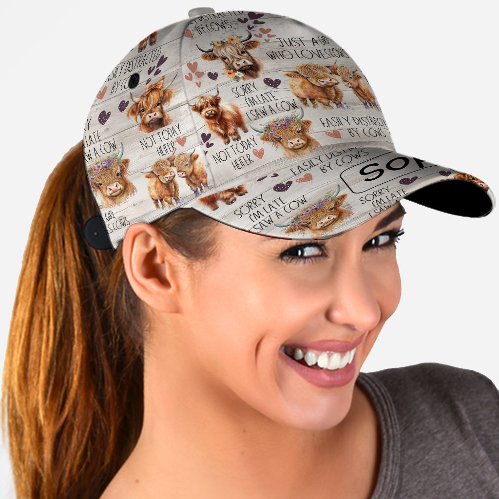 Juste une fille qui aime les vaches des Highlands - Casquette classique personnalisée avec vache des Highlands