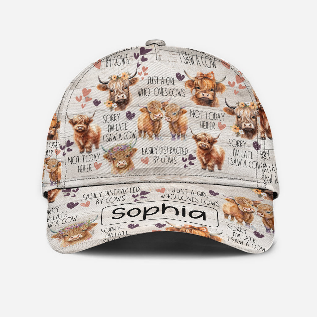 Juste une fille qui aime les vaches des Highlands - Casquette classique personnalisée avec vache des Highlands