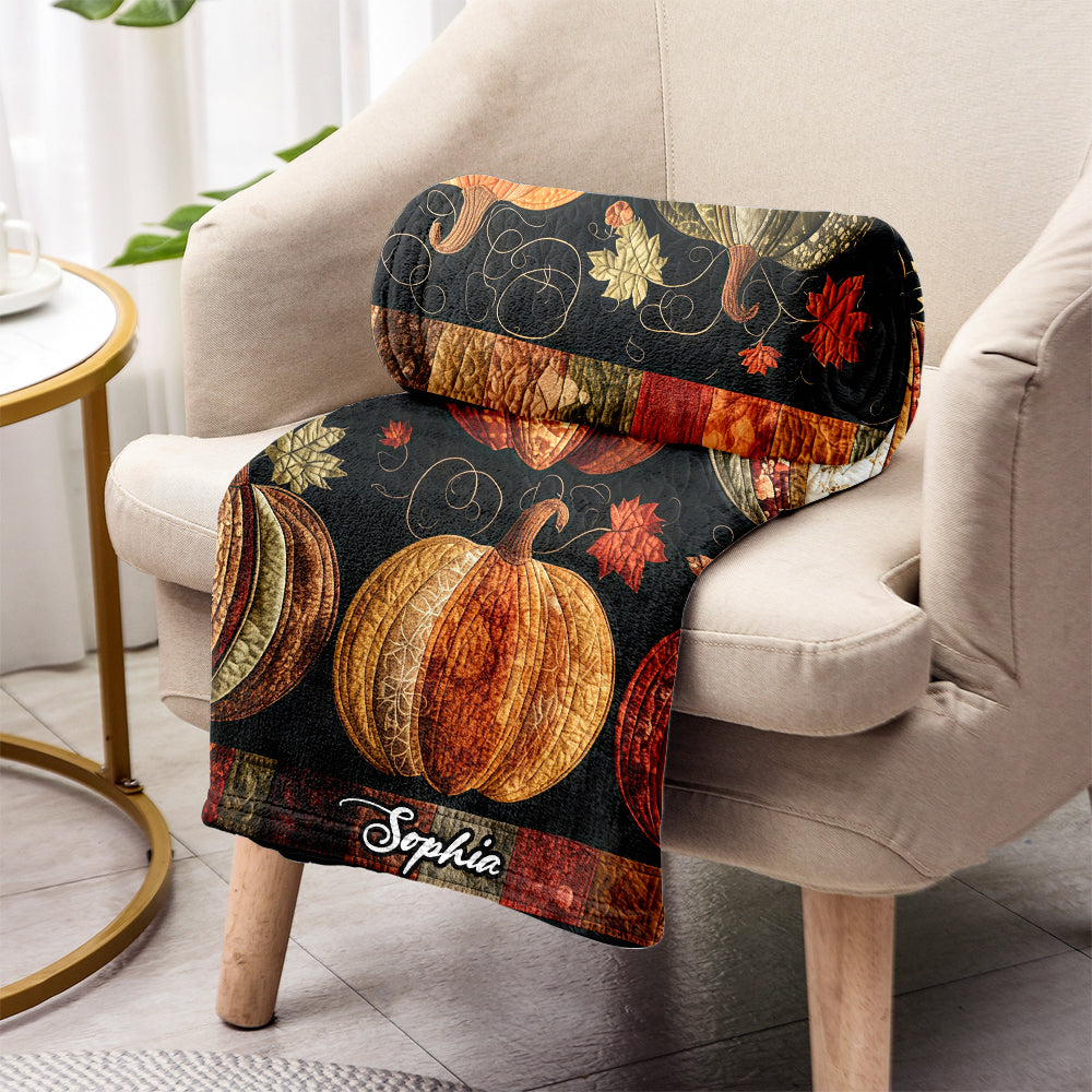 Hello Fall - Personalized Autumn Blanket