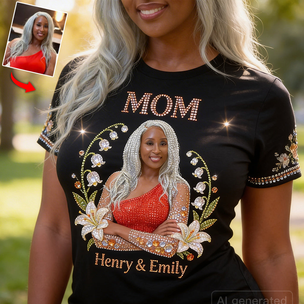 Photo Personnalisée - T-shirt Maman Personnalisé