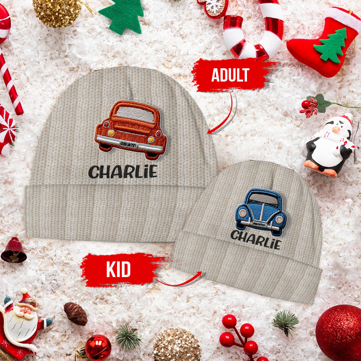 Love Cars - Bonnet enfant personnalisé avec écussons