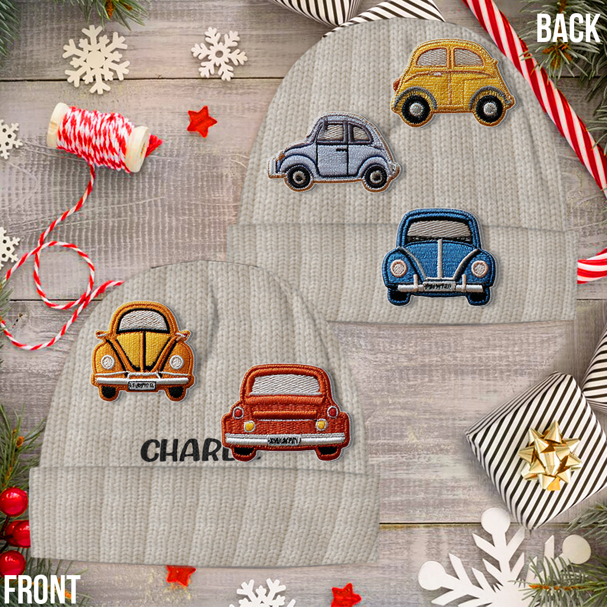 Love Cars - Bonnet enfant personnalisé avec écussons