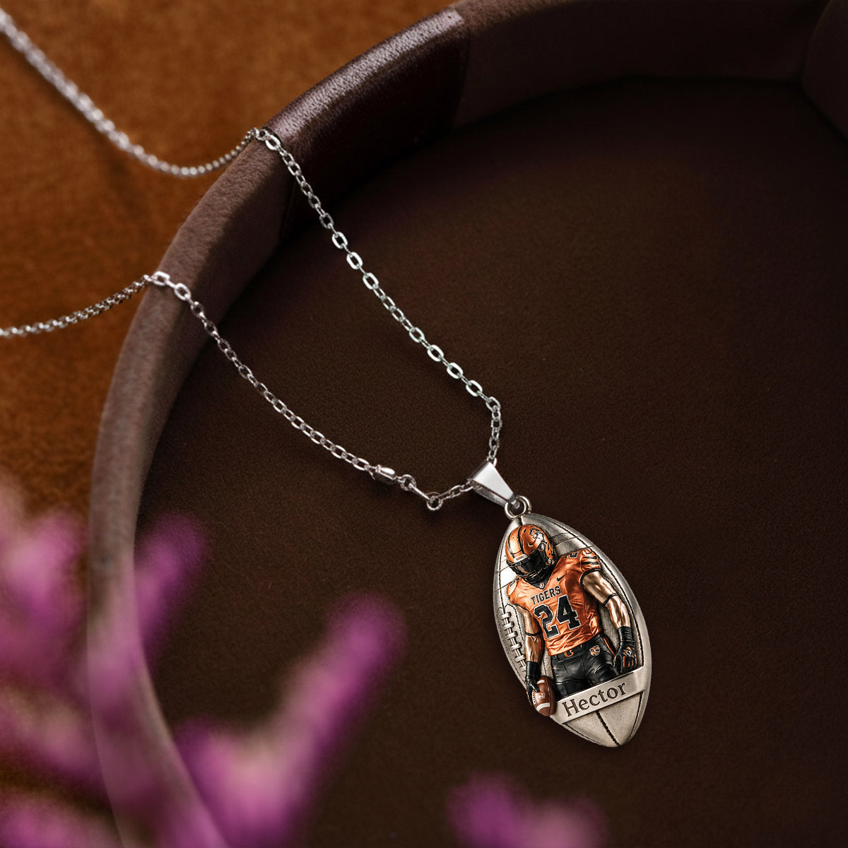 Tout Sport Toute Balle - Collier Pendentif Métal en Forme de Football Personnalisé