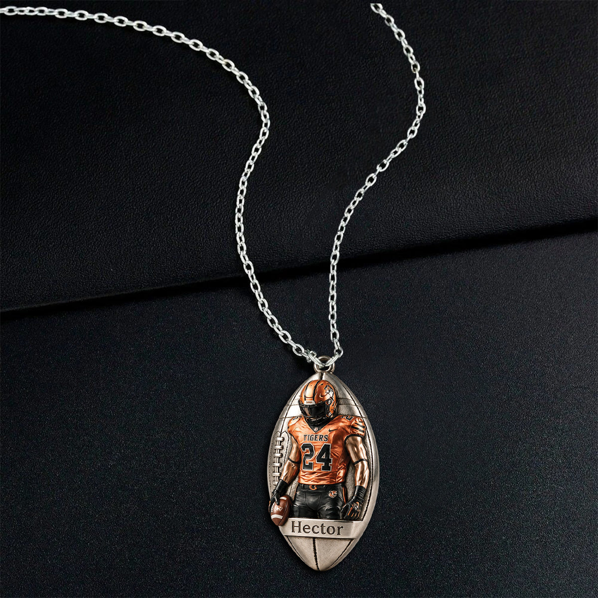 Tout Sport Toute Balle - Collier Pendentif Métal en Forme de Football Personnalisé
