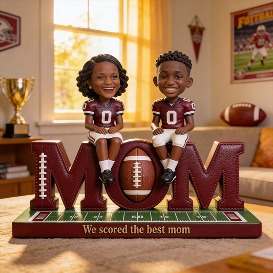 Idée Cadeau Maman Foot - Plaque Acrylique Personnalisée en Forme de Football