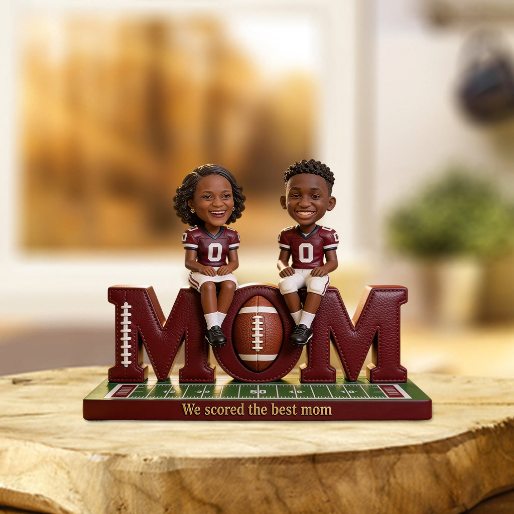 Idée Cadeau Maman Foot - Plaque Acrylique Personnalisée en Forme de Football