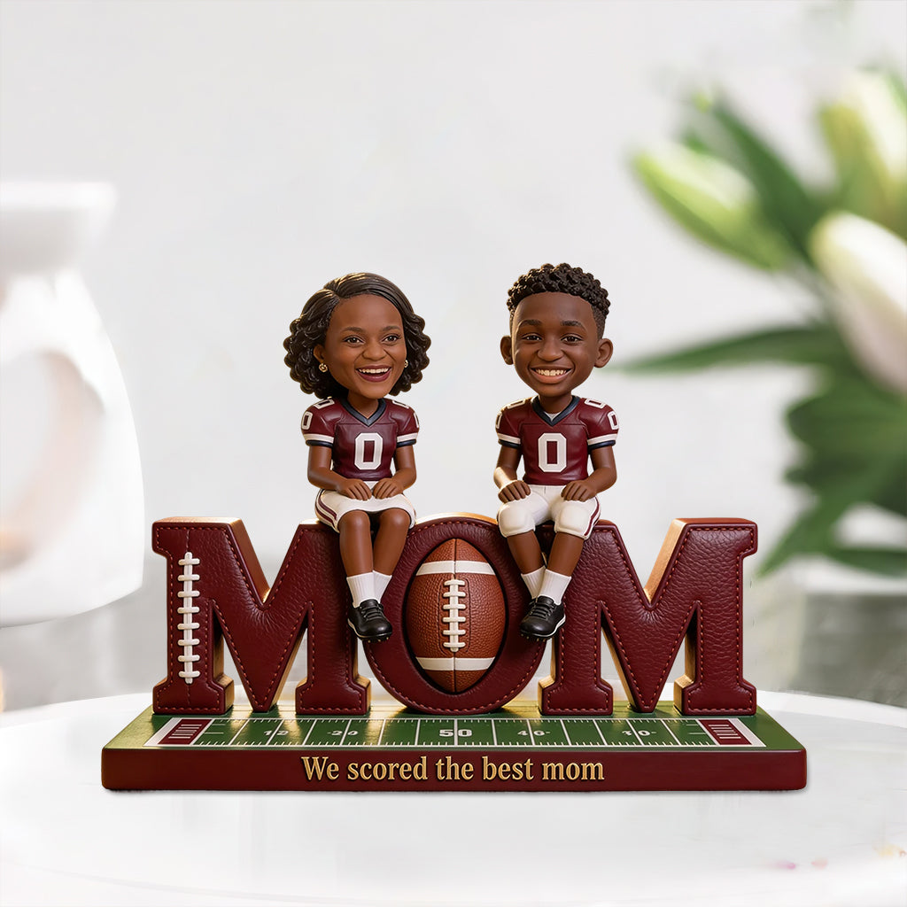 Idée Cadeau Maman Foot - Plaque Acrylique Personnalisée en Forme de Football