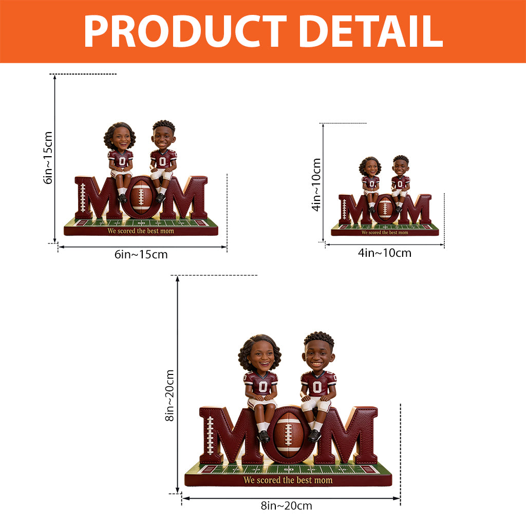 Idée Cadeau Maman Foot - Plaque Acrylique Personnalisée en Forme de Football