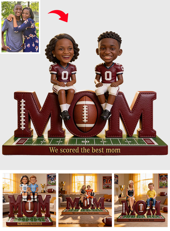 Idée Cadeau Maman Foot - Plaque Acrylique Personnalisée en Forme de Football