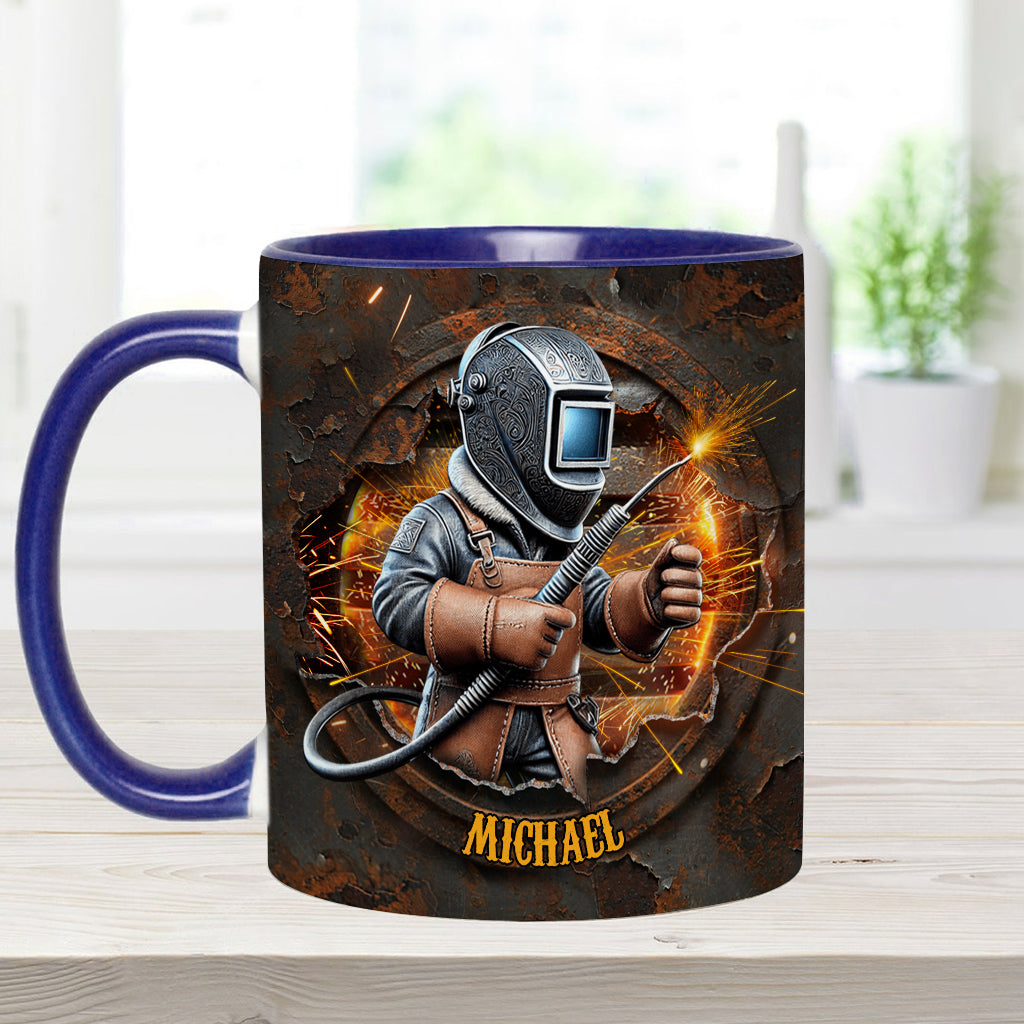 Mug personnalisé « Fier soudeur »