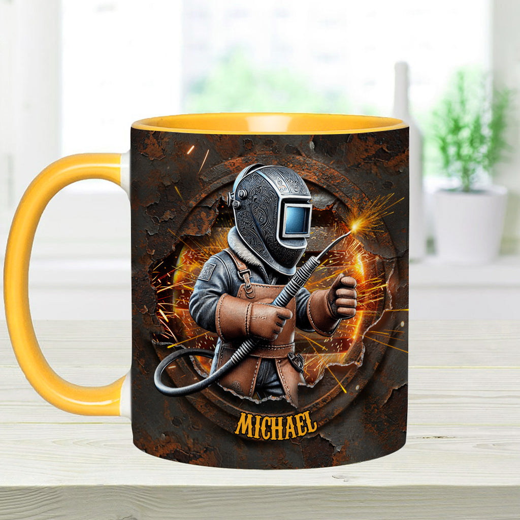 Mug personnalisé « Fier soudeur »