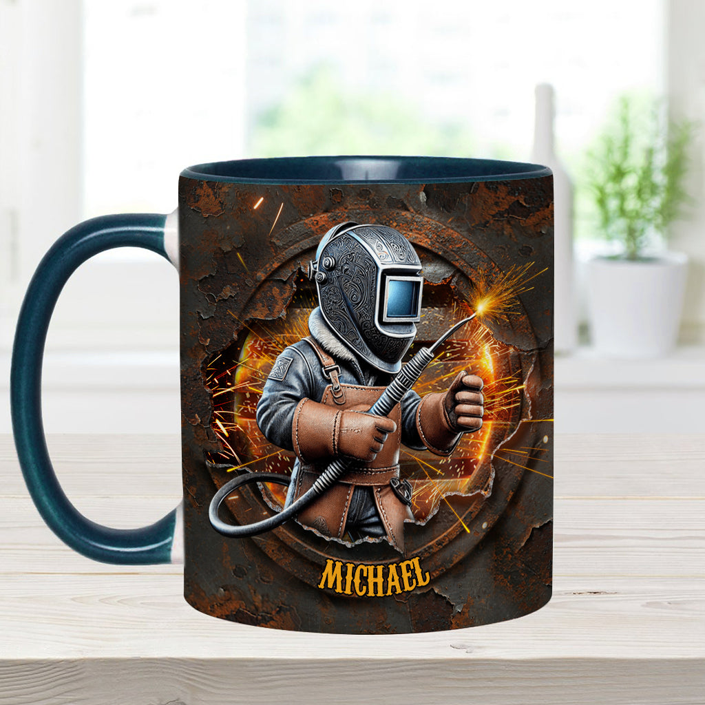 Mug personnalisé « Fier soudeur »