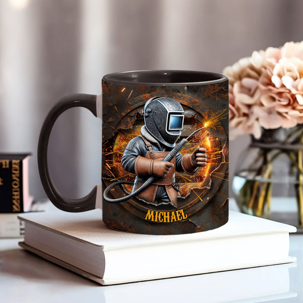 Mug personnalisé « Fier soudeur »