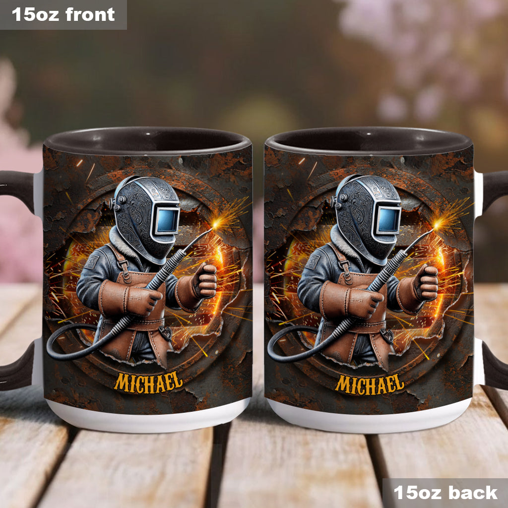 Mug personnalisé « Fier soudeur »