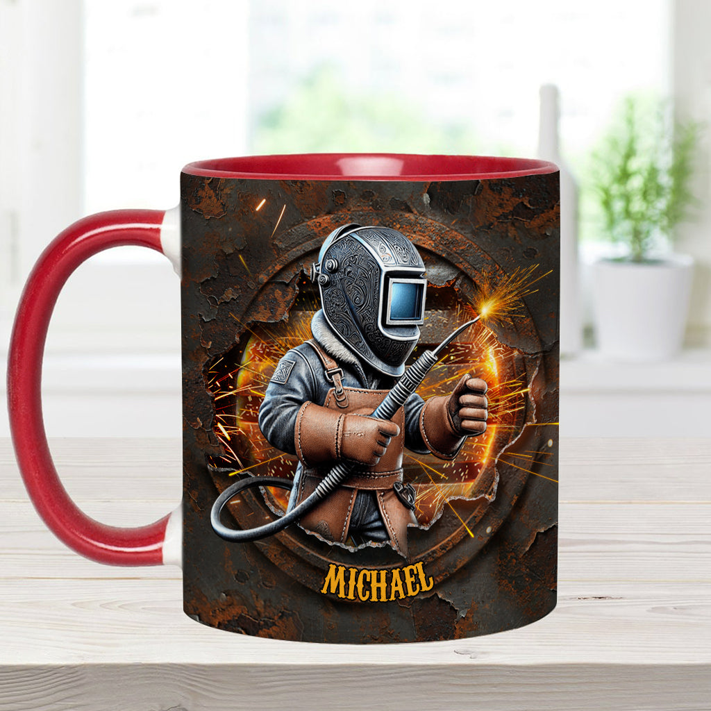 Mug personnalisé « Fier soudeur »