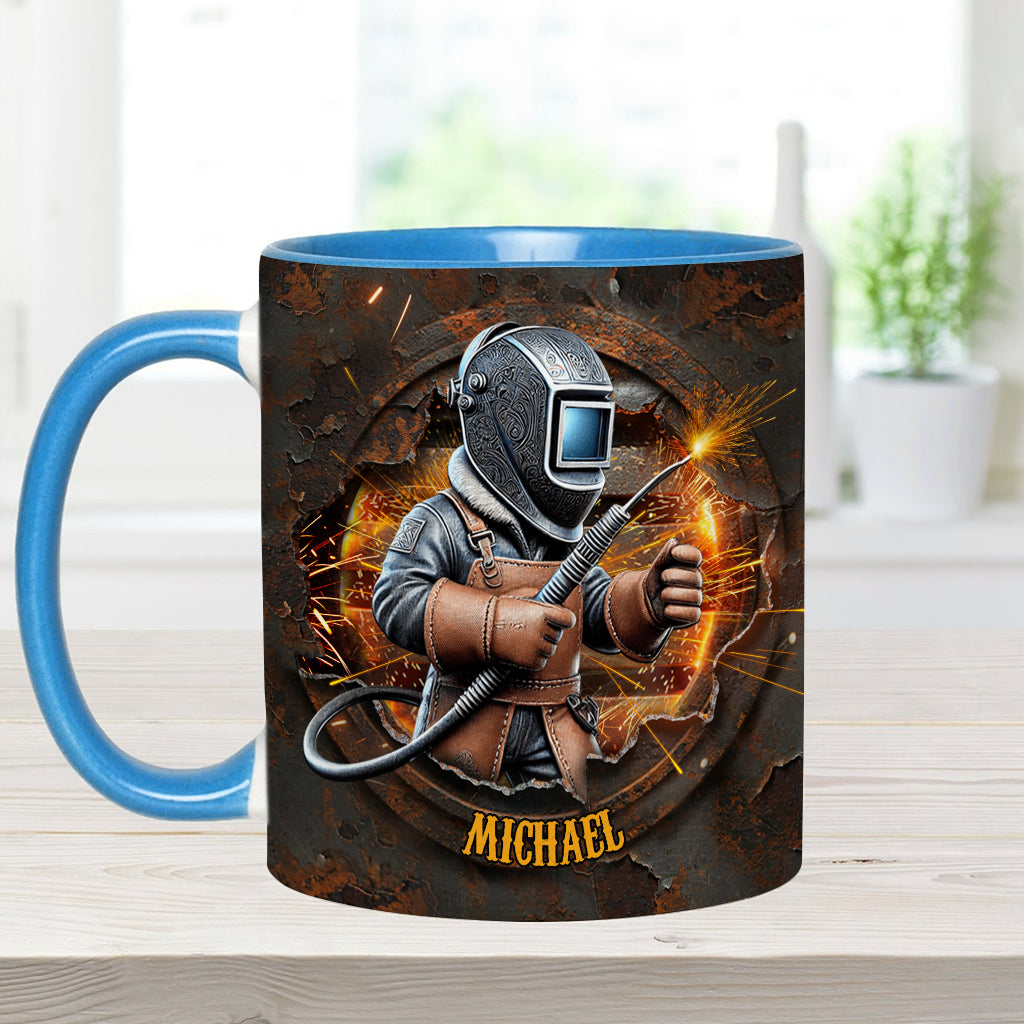 Mug personnalisé « Fier soudeur »