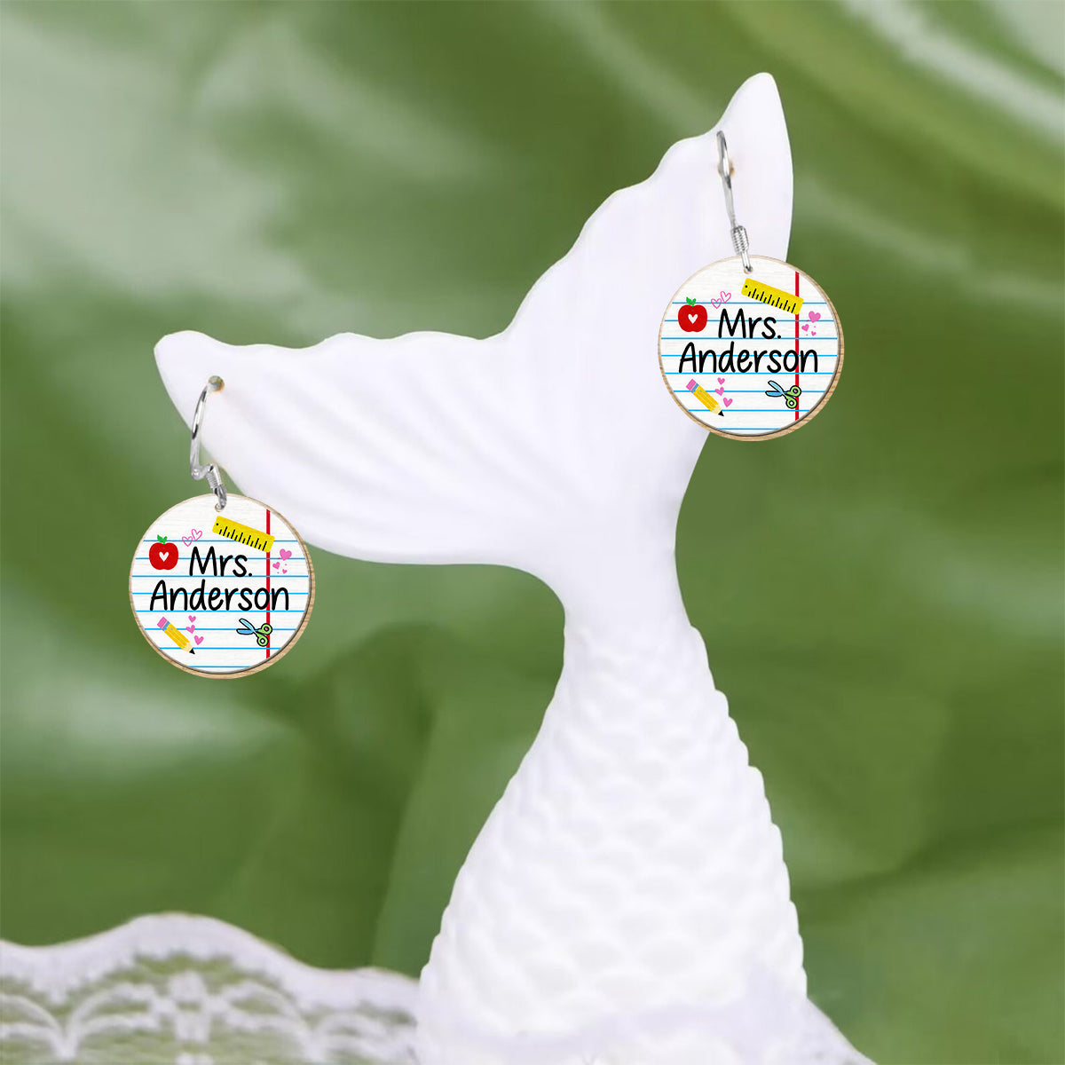 Back To School - Personalized Teacher Earrings