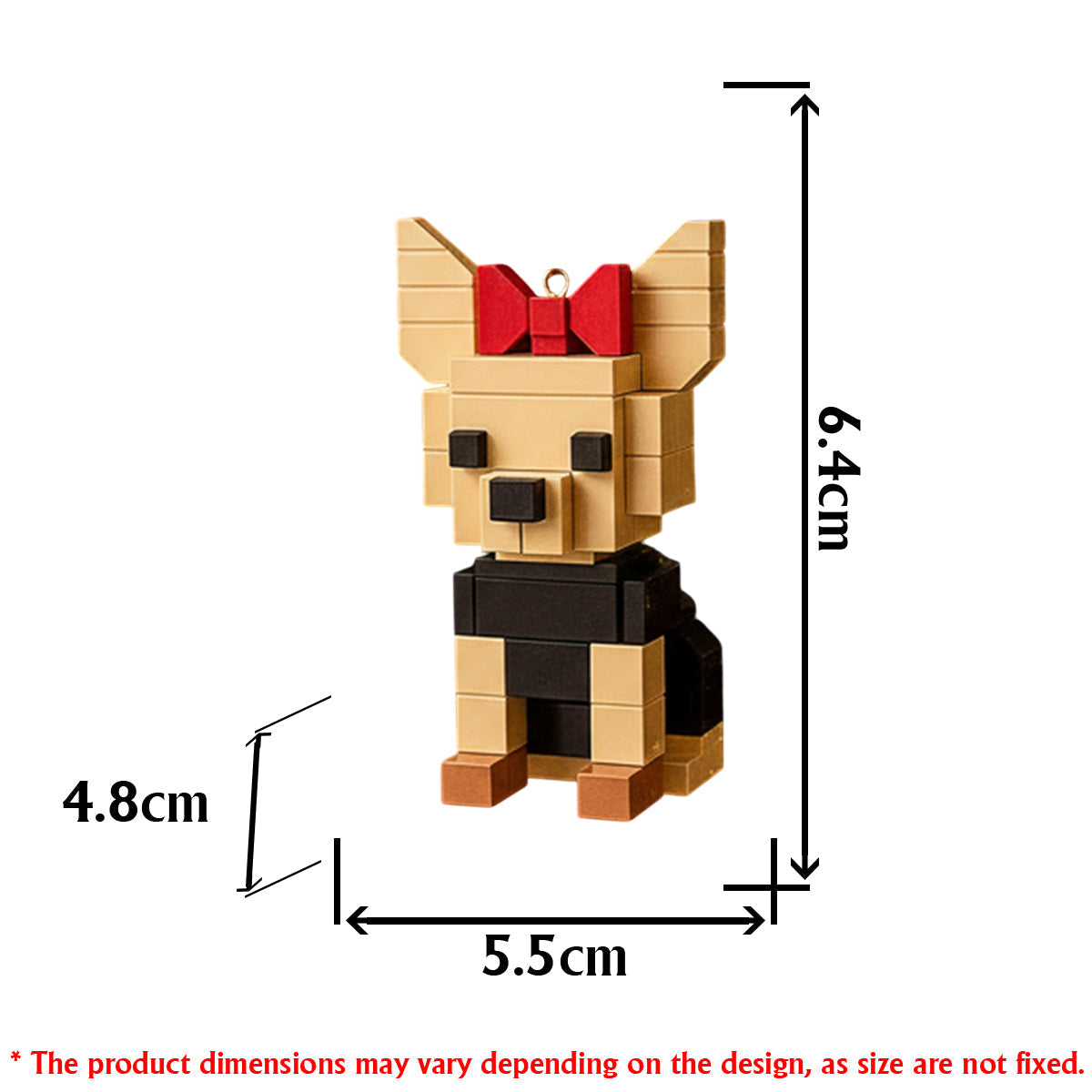 Gift For Dog Lover Building Block Style - Personalized Dog Custom Made Block Figure Ornament