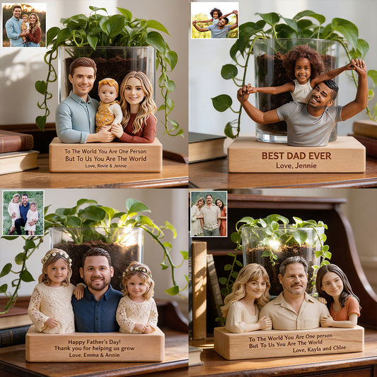 Cadeau parfait pour la fête des pères - Pot en acrylique personnalisé