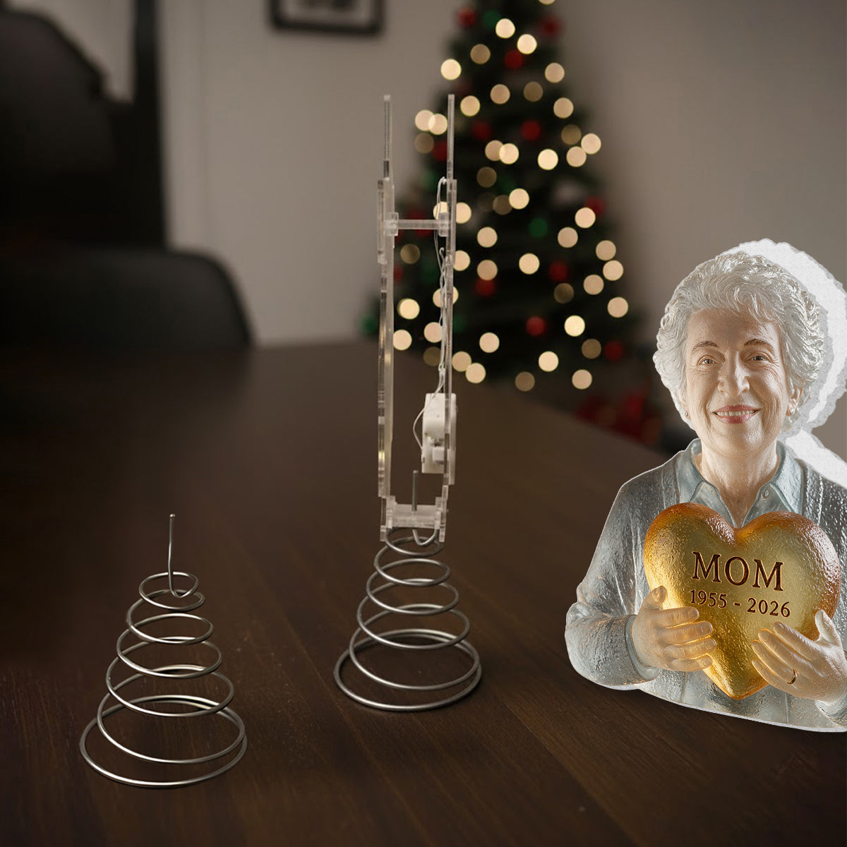 Rest In Peace - Personalized Memorial LED Light Tree Topper
