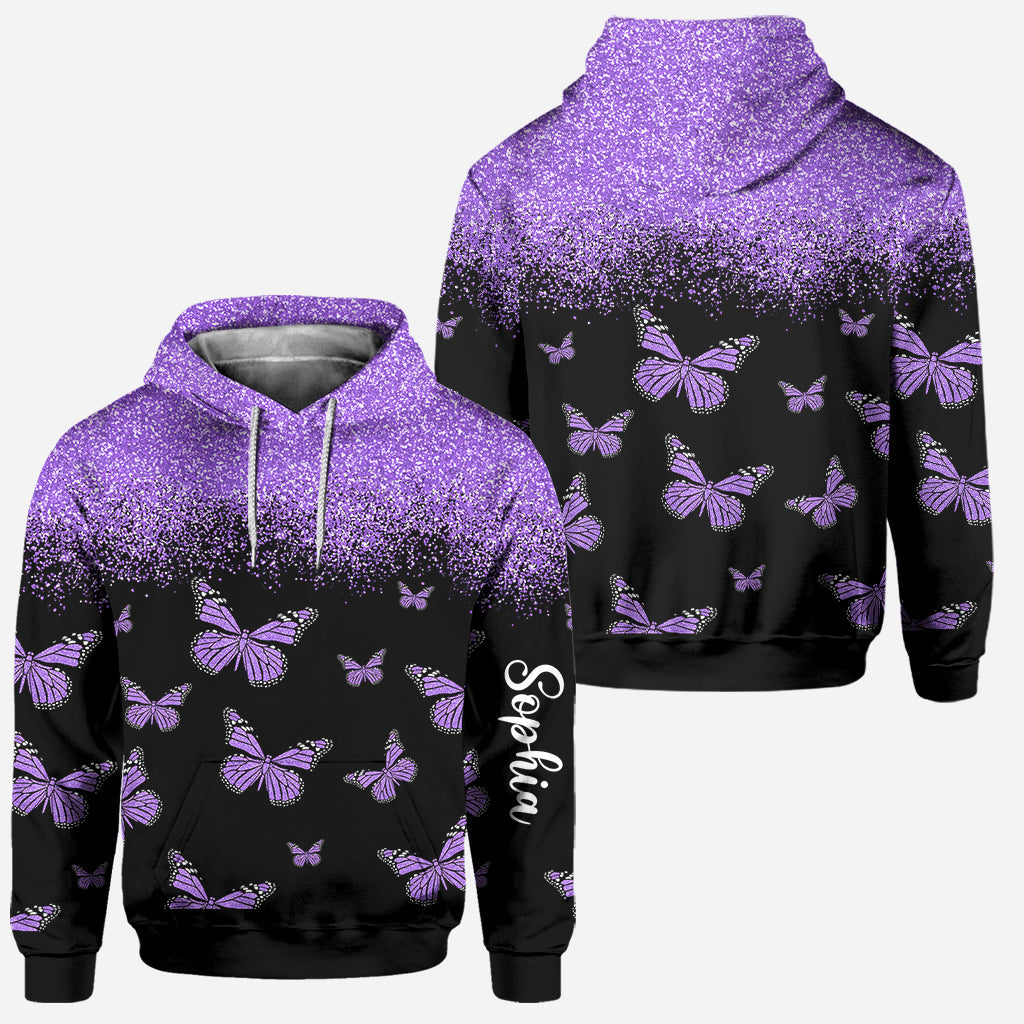 J'adore les papillons - Sweat à capuche et legging personnalisés papillons