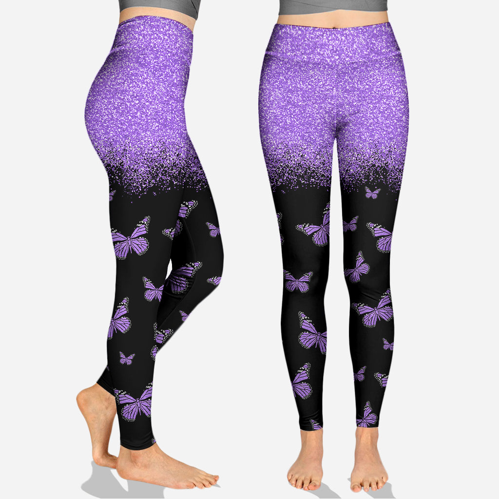 J'adore les papillons - Sweat à capuche et legging personnalisés papillons