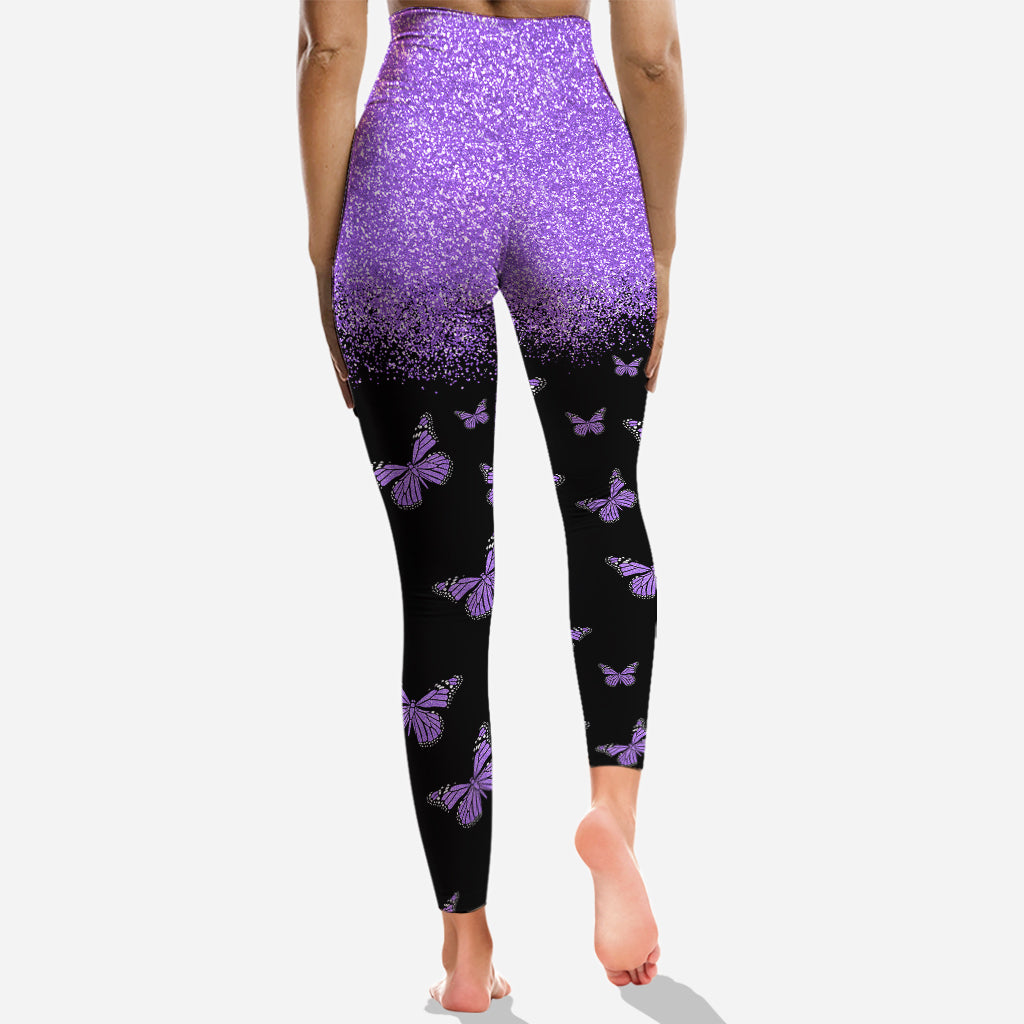 J'adore les papillons - Sweat à capuche et legging personnalisés papillons