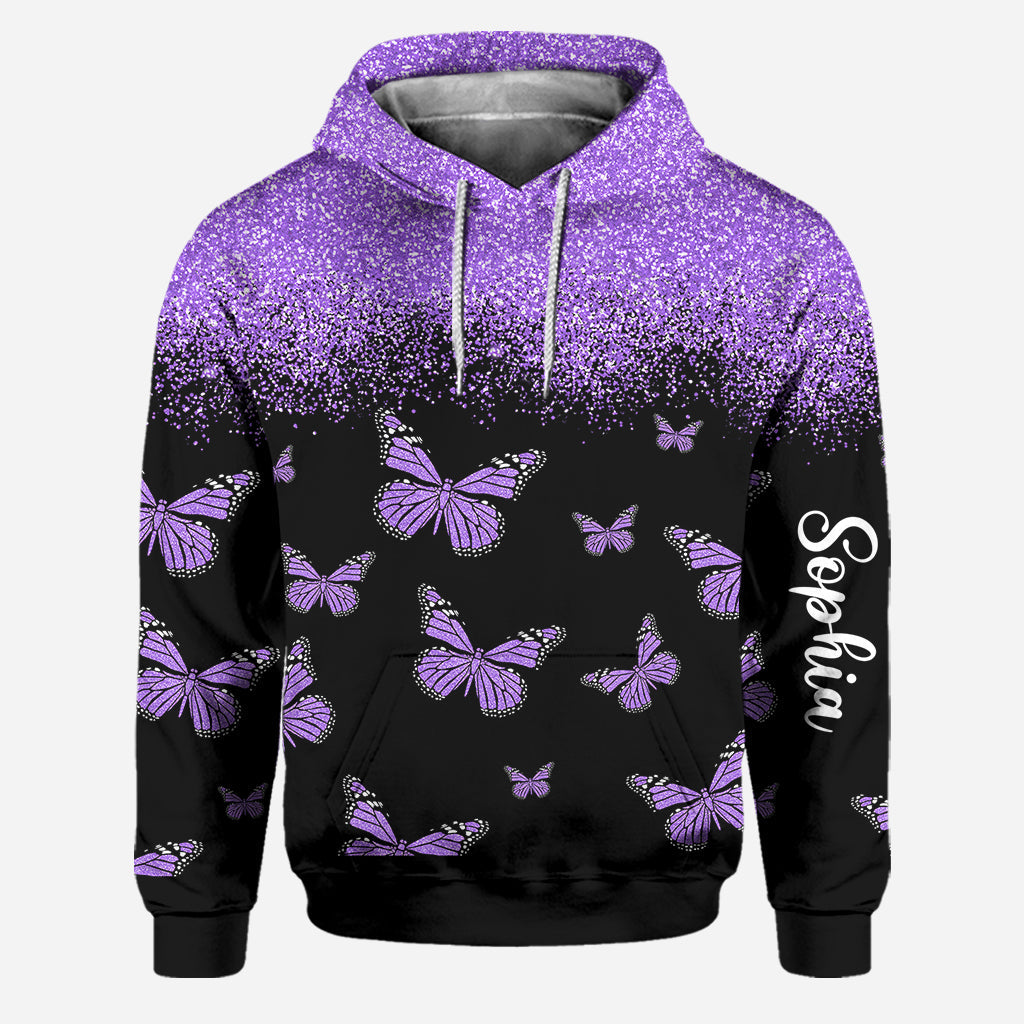 J'adore les papillons - Sweat à capuche et legging personnalisés papillons