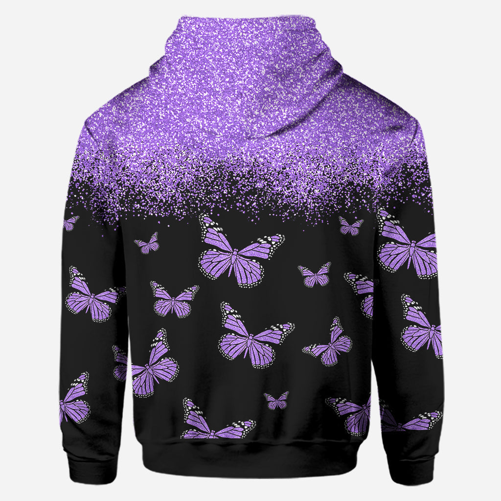 J'adore les papillons - Sweat à capuche et legging personnalisés papillons