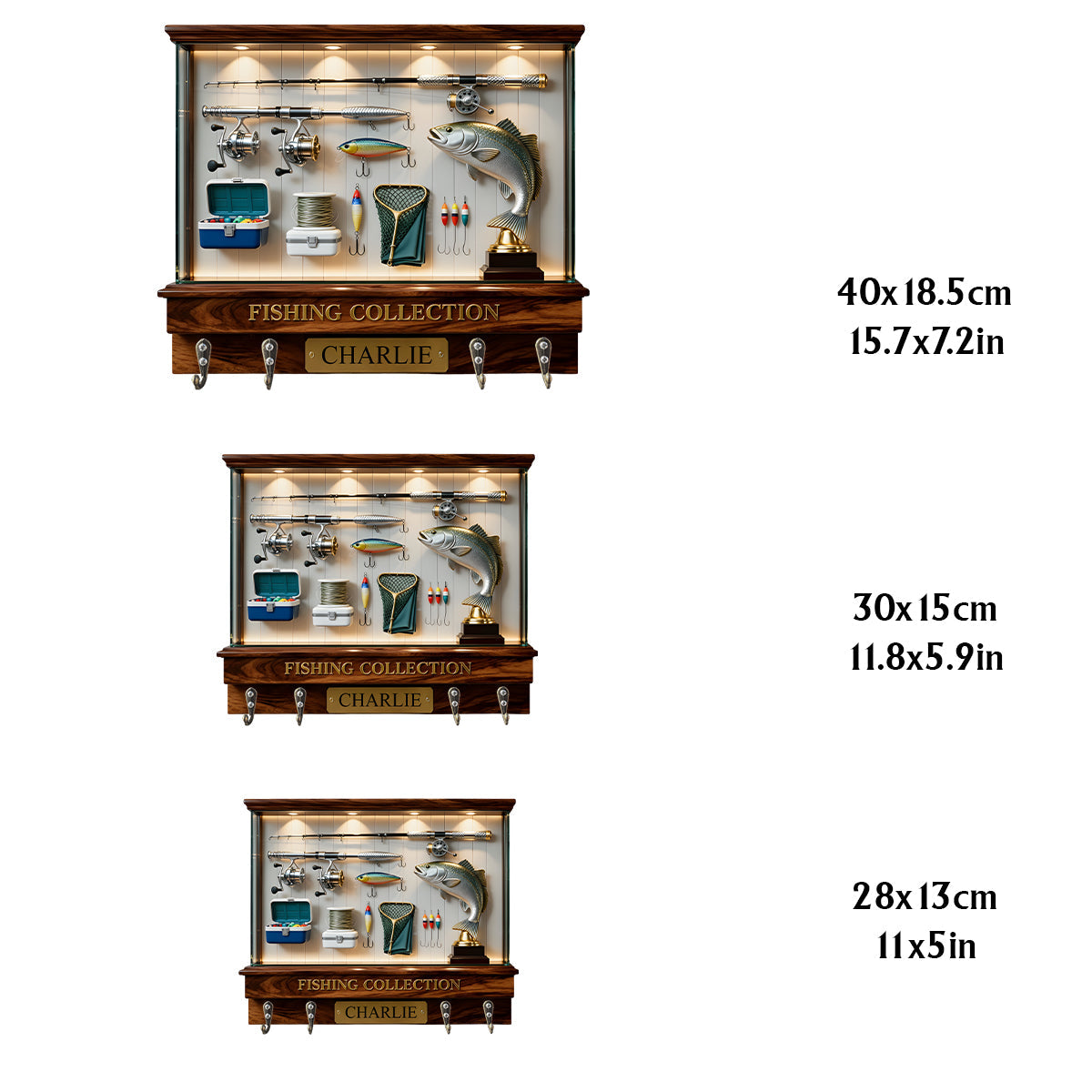 Love Fishing - Personalized Fishing Custom Shaped Hanging Rack