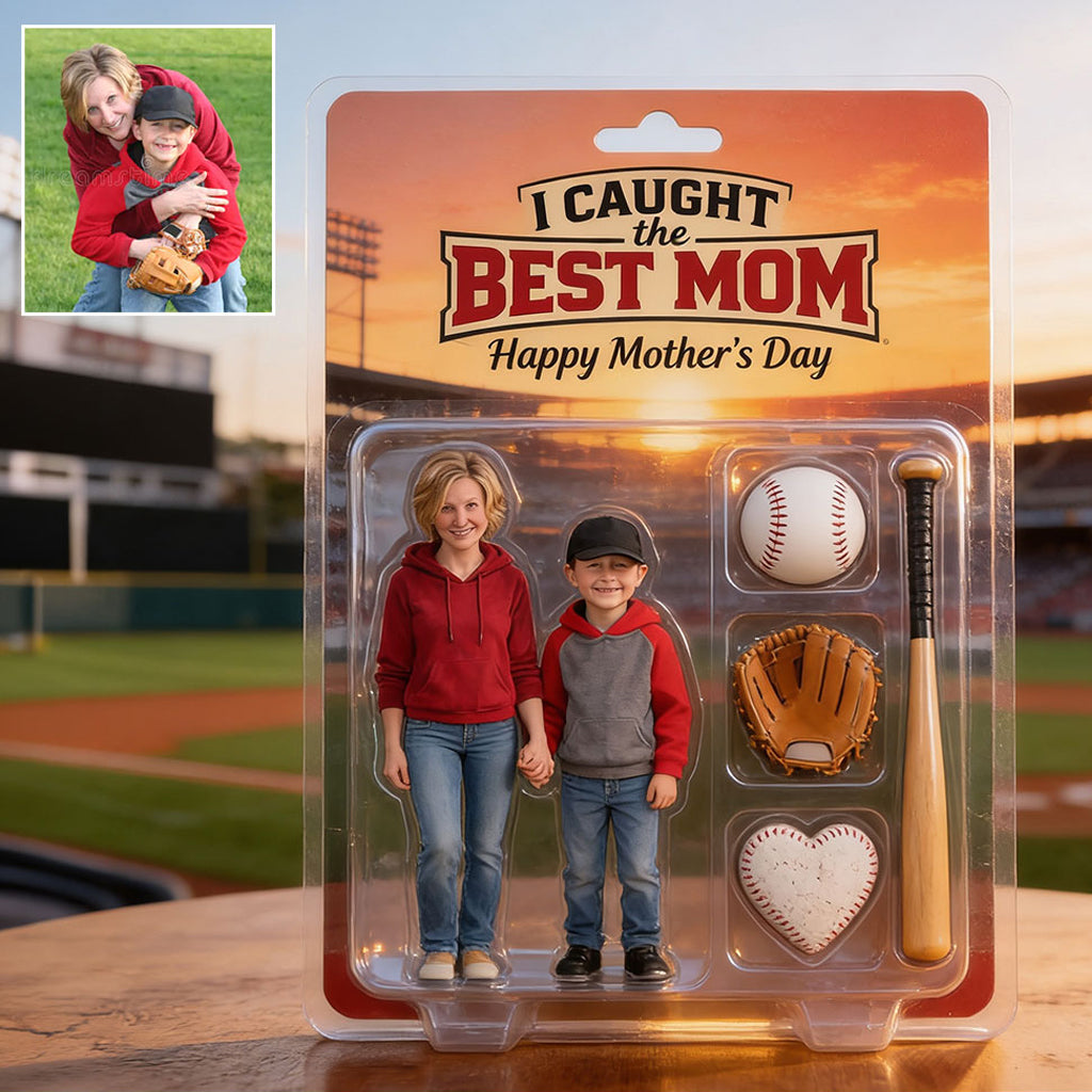 Maman de Baseball, Cadeau Pour Maman - Plaque Acrylique Personnalisée en Forme de Baseball