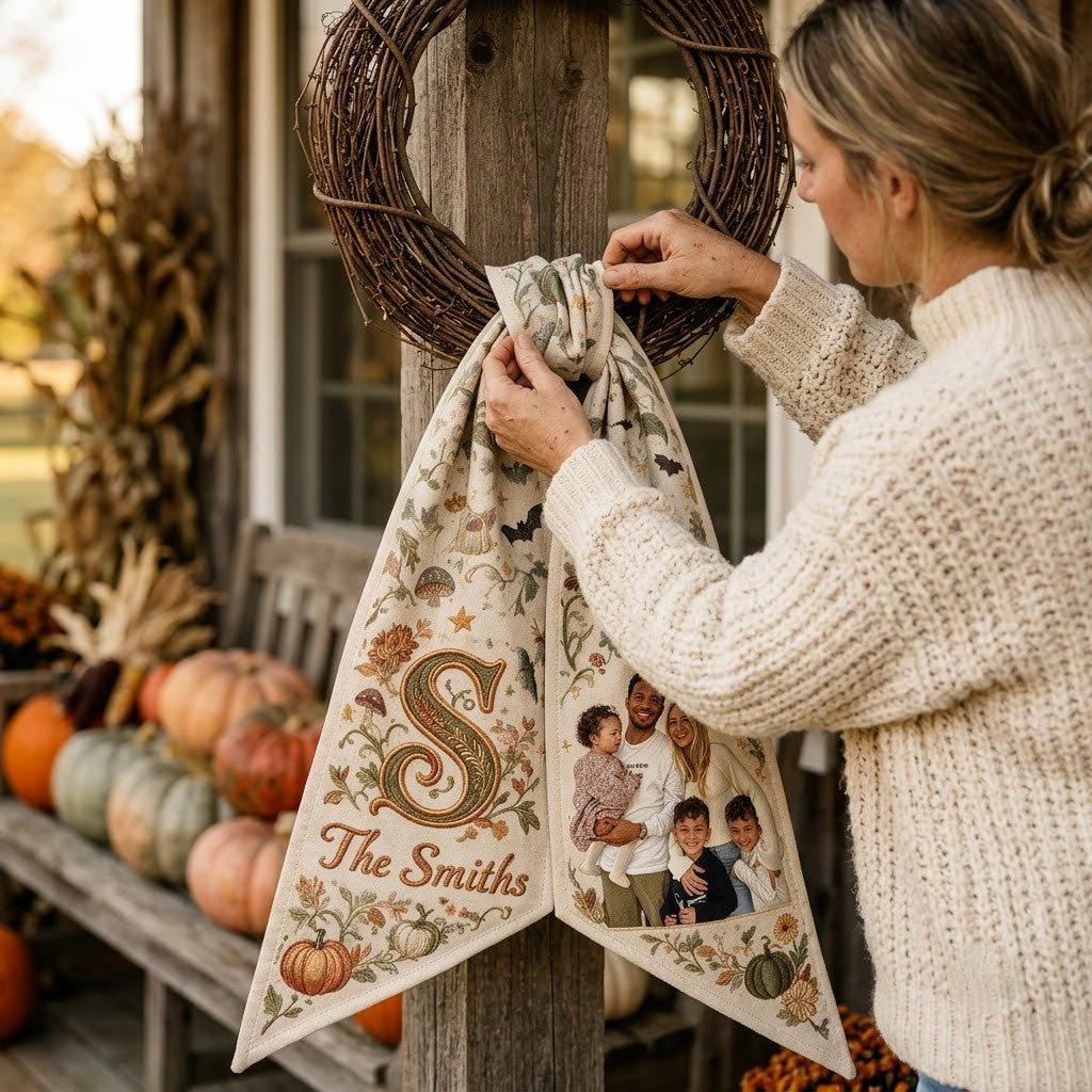 Décor de Saison Automnale - Sash/ Ruban Décoratif Personnalisé