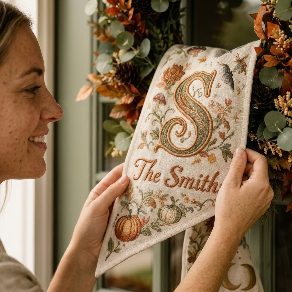 Décor de Saison Automnale - Sash/ Ruban Décoratif Personnalisé
