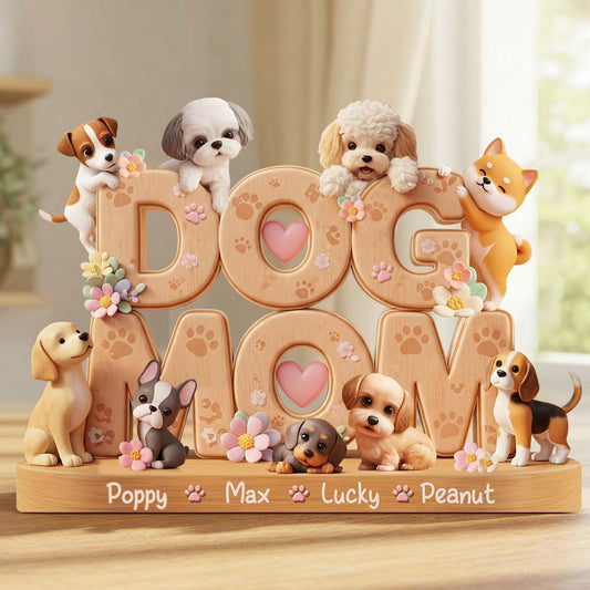 Dog Mom - Personalized Dog Custom Shaped Acrylic Plaque