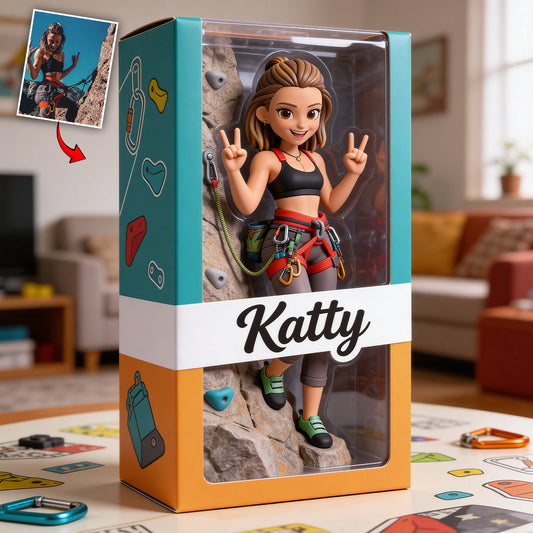 Plaque acrylique personnalisée avec n'importe quelle photo - « Je préférerais faire de l'escalade » - Forme personnalisée