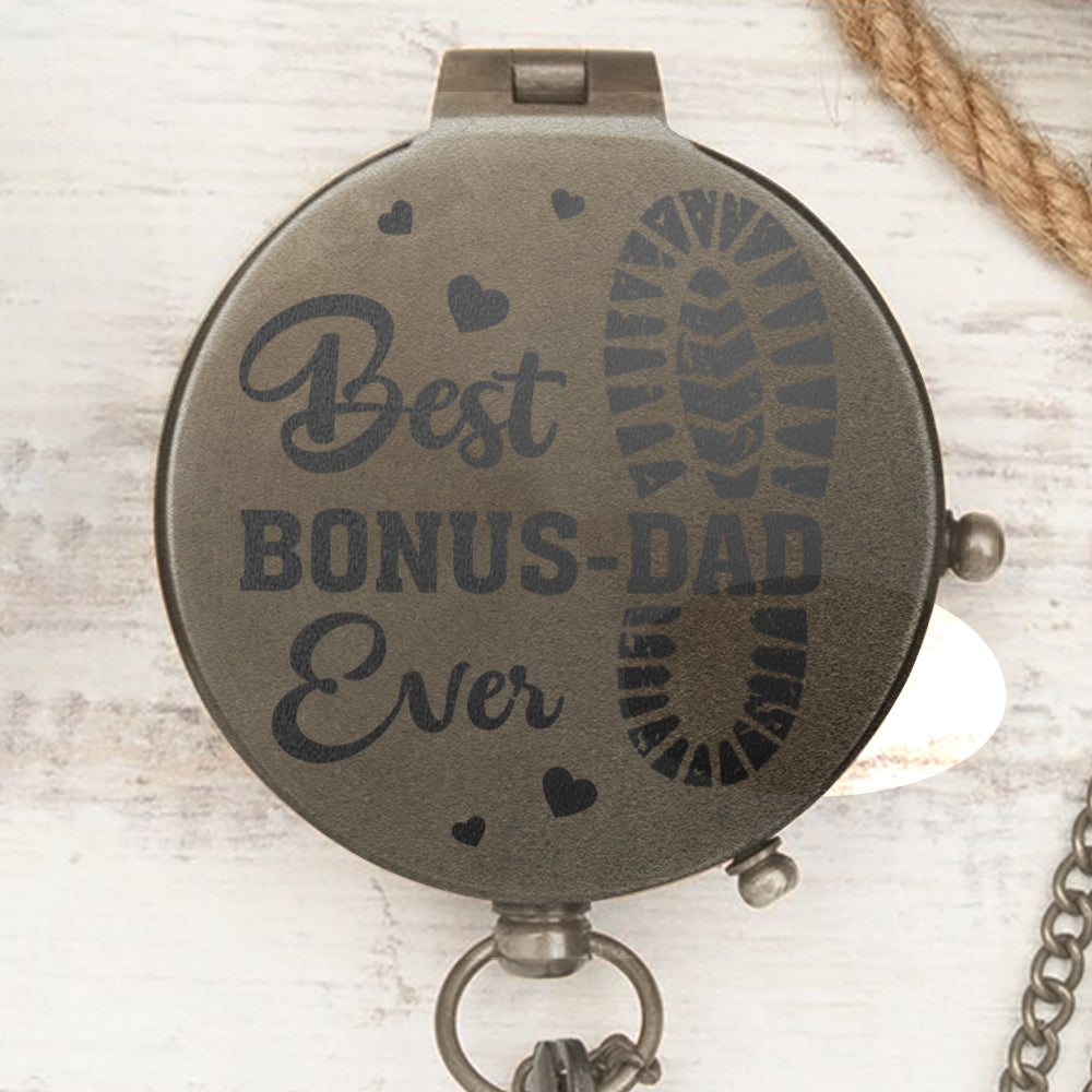 Best Bonus Dad Ever - Personalized Step Dad Compass