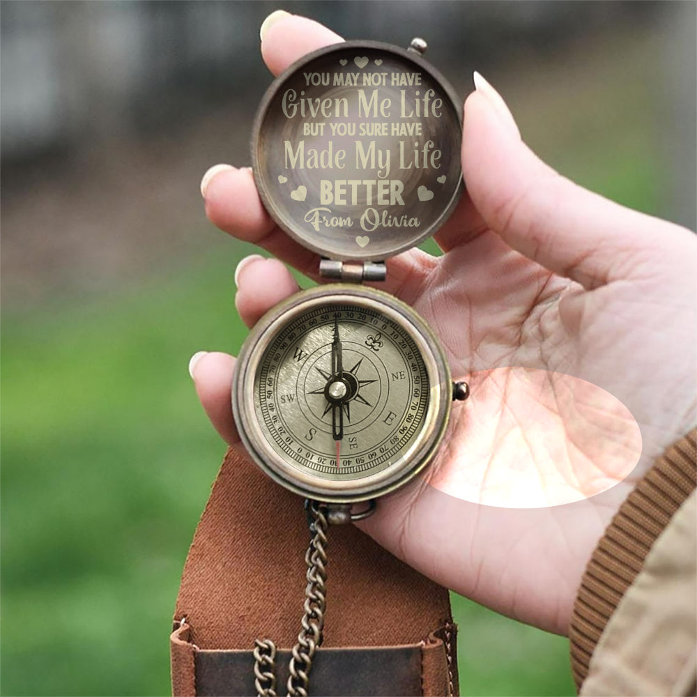 Best Bonus Dad Ever - Personalized Step Dad Compass