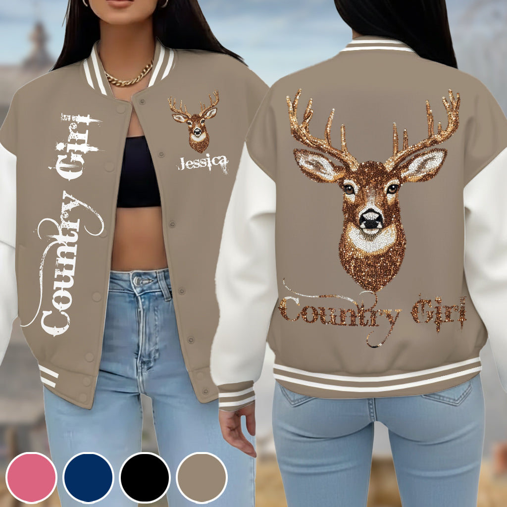 Veste universitaire de chasse personnalisée Country Girl