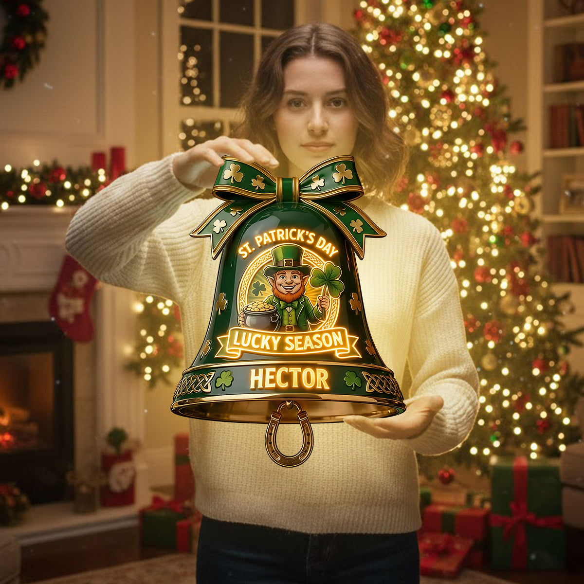 Saison de chance - Panneau lumineux LED irlandais personnalisé en acrylique