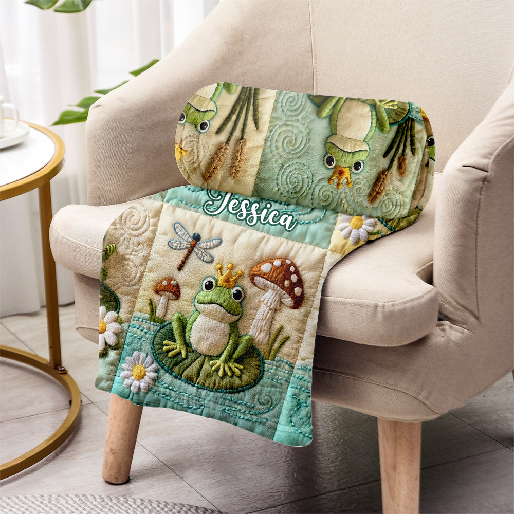 Couverture personnalisée « J’adore les grenouilles »