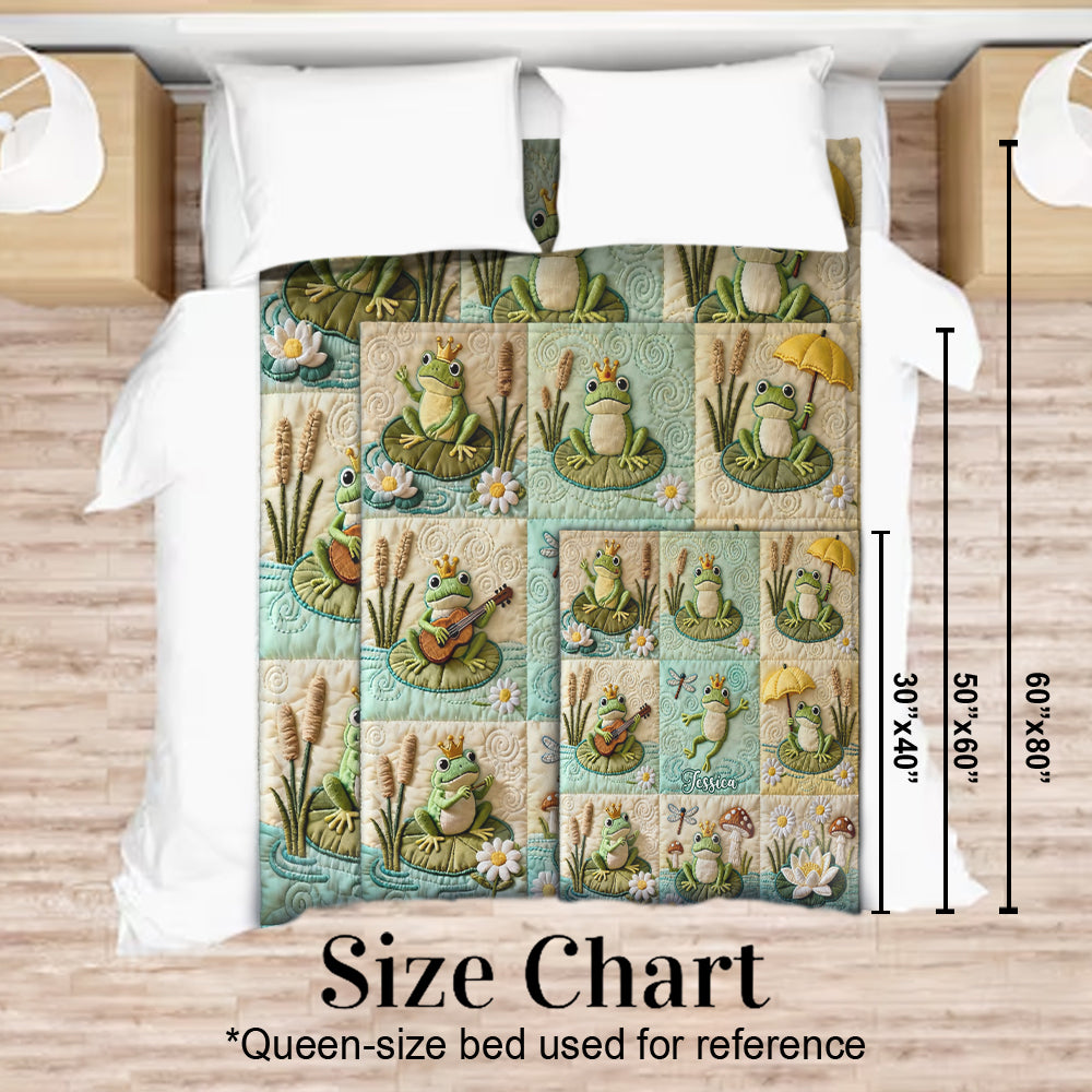 Couverture personnalisée « J’adore les grenouilles »