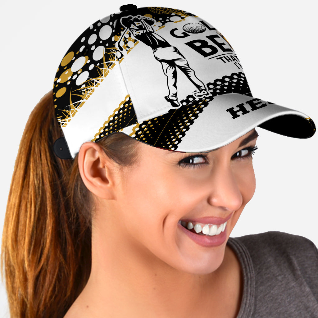 Golf & Beer That's Why I'm Here - Personalized Golf Classic Cap