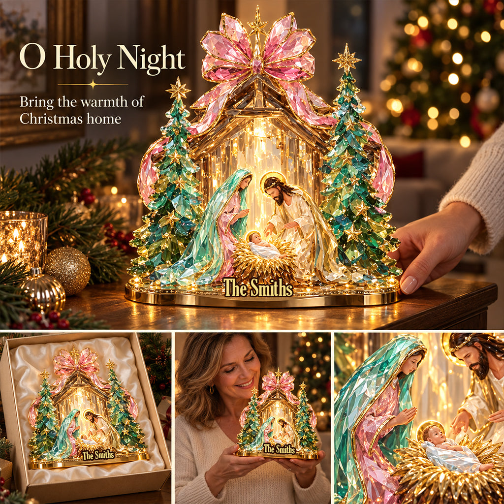 O Holy Night - Personalized Christian Acrylic LED Night Light