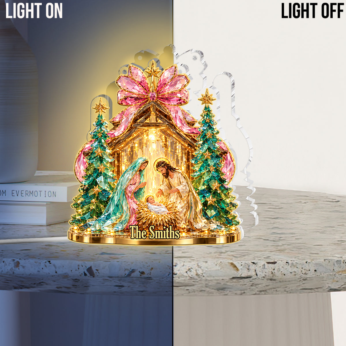 O Holy Night - Personalized Christian Acrylic LED Night Light