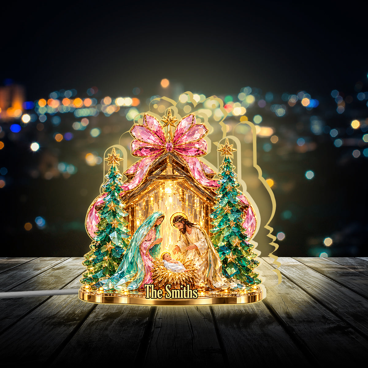 O Holy Night - Personalized Christian Acrylic LED Night Light