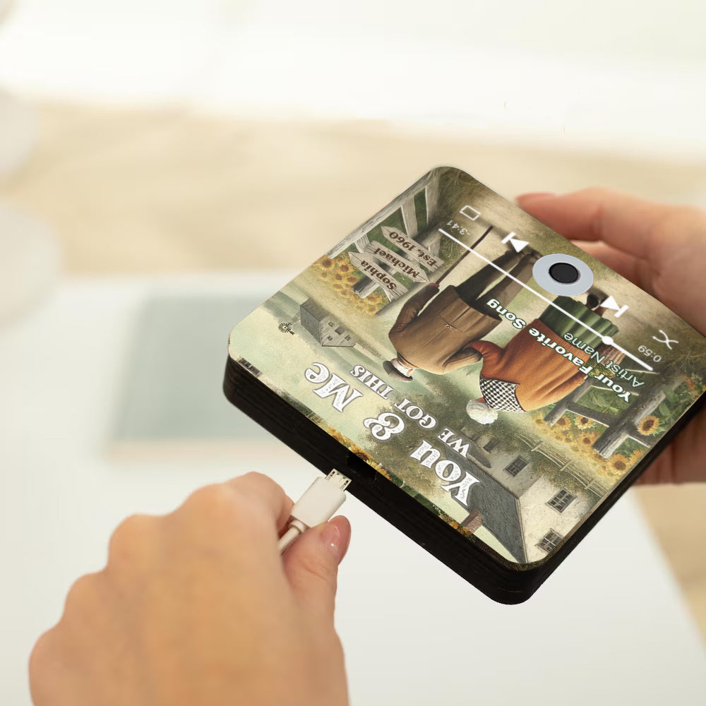 Eternal Love Couple Growing Old Together - Personalized Couple Music Fridge Magnet