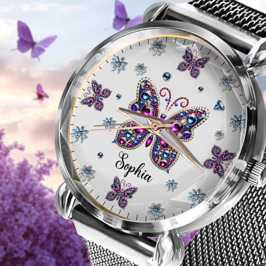 Magnifique papillon - Montre-bracelet personnalisée pour femme avec papillon 