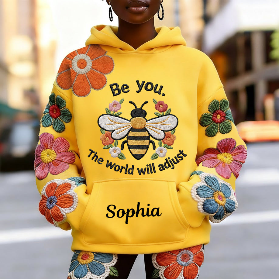 Sois toi-même - Sweat à capuche et legging hippie personnalisés